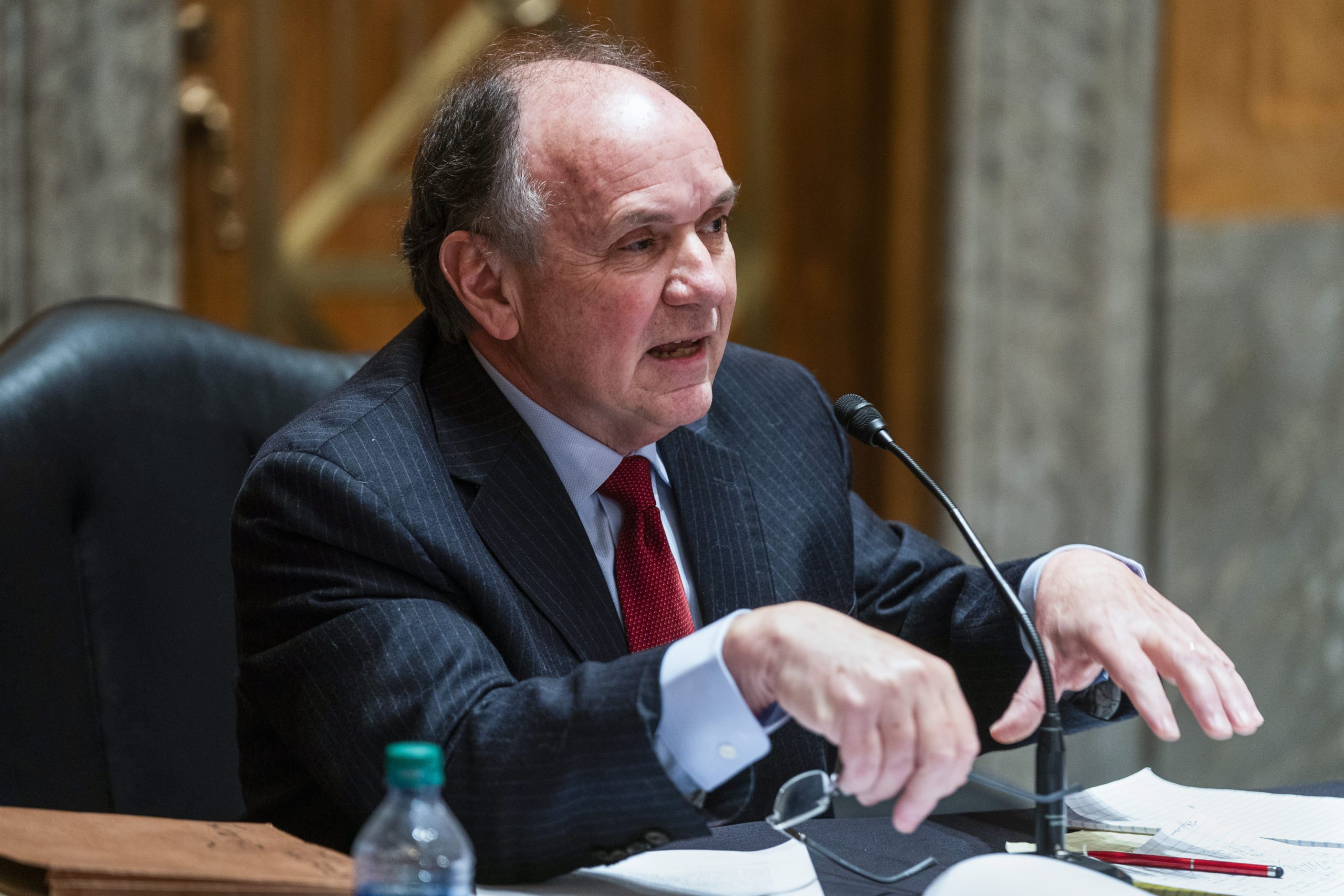 Jim Troupis, an attorney for then-President Donald Trump, speaks during a Senate Homeland Security & Governmental Affairs Committee hearing to discuss election security and the 2020 election process on Dec. 16, 2020, on Capitol Hill.