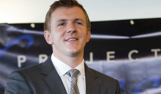 James O'Keefe, then-president of Project Veritas Action, waits to be introduced during a news conference at the National Press Club in Washington, D.C., on Sept. 1, 2015.