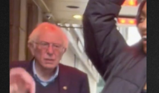 Vermont Sen. Bernie Sanders unexpectedly appeared in the background as the TIkTok video was being filmed.