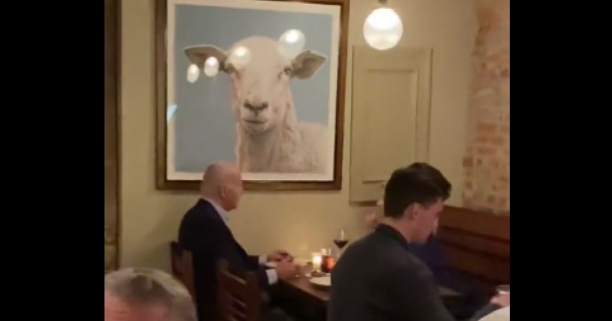 Far-left protesters crashed a restaurant where President Joe Biden was having dinner on Saturday night.