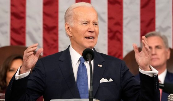 President Joe Biden gives the State of the Union address from the U.S. Capitol in Washington, D.C., on Tuesday.