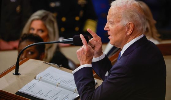 President Joe Biden had a moment during Tuesday's State of the Union address where he appeared to argue with members of the Democratic party.