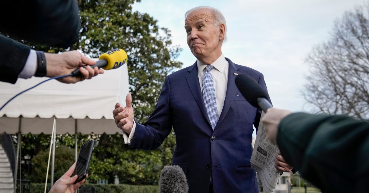President Joe Biden stops to speak to reporters as he walks to Marine One on the South Lawn of the White House Friday in Washington, D.C. as he prepares to leave to spend the weekend at his home in Delaware.