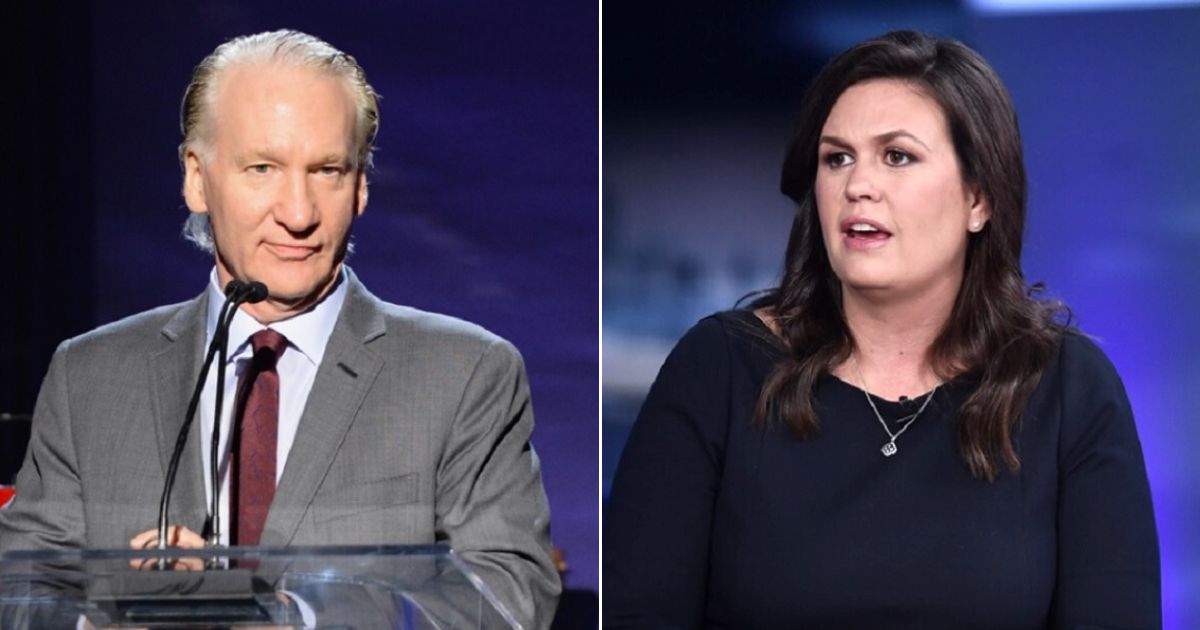 HBO host Bill Maher, left, is appearing Fridays on CNN to help boost the struggling network. But his ratings aren't helping. And an attack Friday on Arkansas Gov. Sarah Huckabee Sanders, right, probably won't win him a bigger audience. Maher is pictured in a 2017 photo from a fundraiser for the people of Haiti. Sanders is in a 2019 file photo on the set of Fox News' "The Story with Martha MacCallum."