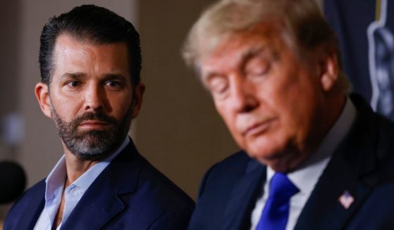 Donald Trump Jr. and former President Donald Trump are seen on Sept. 11, 2021, in Hollywood, Florida.