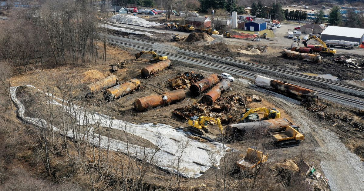 On Friday, cleanup efforts continued in East Palestine, Ohio, after a train carrying hazardous materials derailed on Feb. 3.