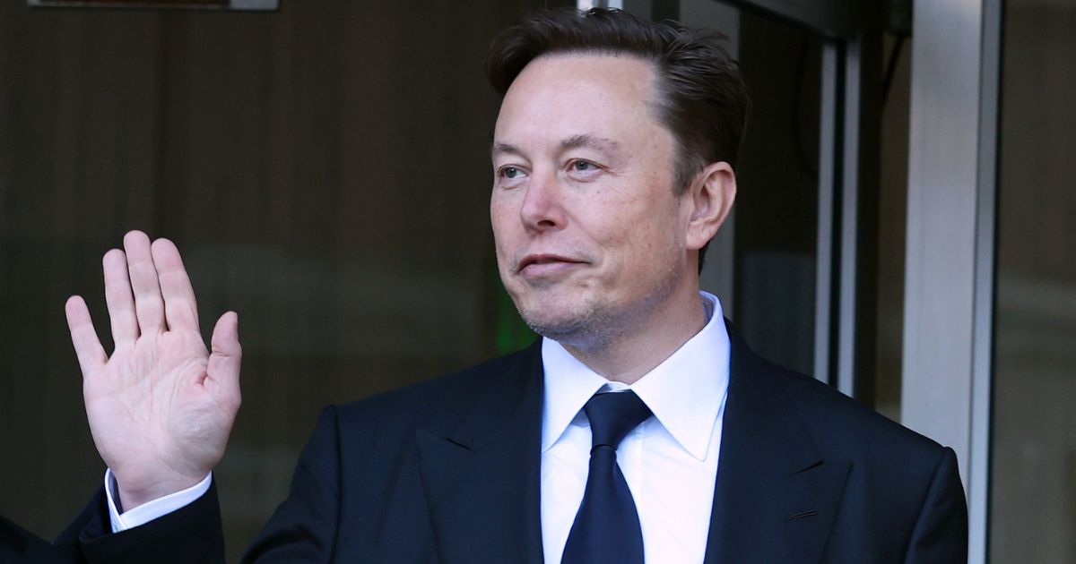 Tesla CEO Elon Musk leaves court on Jan. 24 in San Francisco.