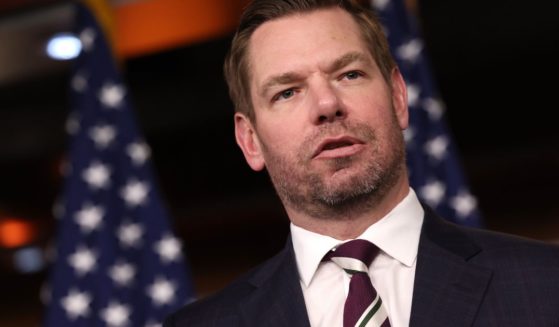Rep. Eric Swalwell speaks at a news conference at the U.S. Capitol on Jan. 25 in Washington, D.C.