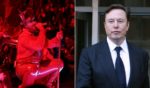 The Satan-inspired performance by Sam Smith at Sunday night's Grammy Awards, left, drew a comment from Twitter owner Elon Musk, right.