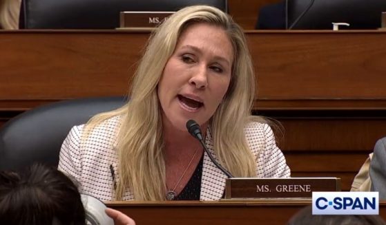 Republican Rep. Marjorie Taylor Greene of Georgia questions three former Twitter executives Wednesday during a contentious House Oversight Committee hearing on “Protecting Speech from Government Interference and Social Media Bias, Part 1: Twitter’s Role in Suppressing the Biden Laptop Story."