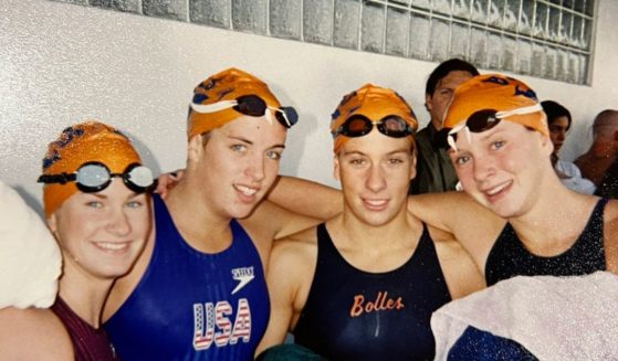 Jamie Cail, second from right, is pictured with teammates in a photo posted by a former teammate on Twitter.