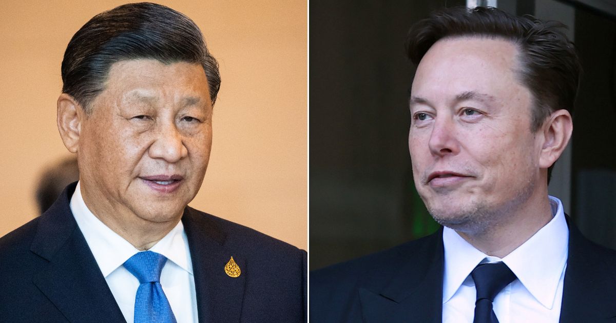 The Chinese Communist Party, led by Chinese leader Xi Jinping, left, is not pleased with Elon Musk's recent comments.