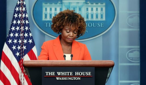 White House Press Secretary Karine Jean-Pierre speaks during a press briefing at the White House on Thursday in Washington, D.C.