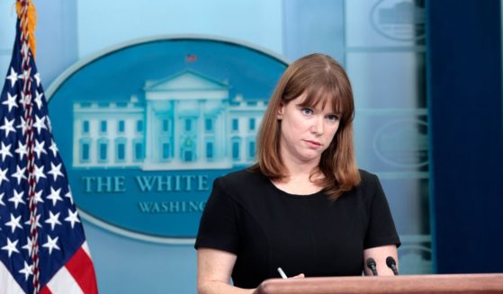 White House communications director Kate Bedingfield delivers remarks during a daily news briefing at the White House on March 31, 2022, in Washington, D.C.