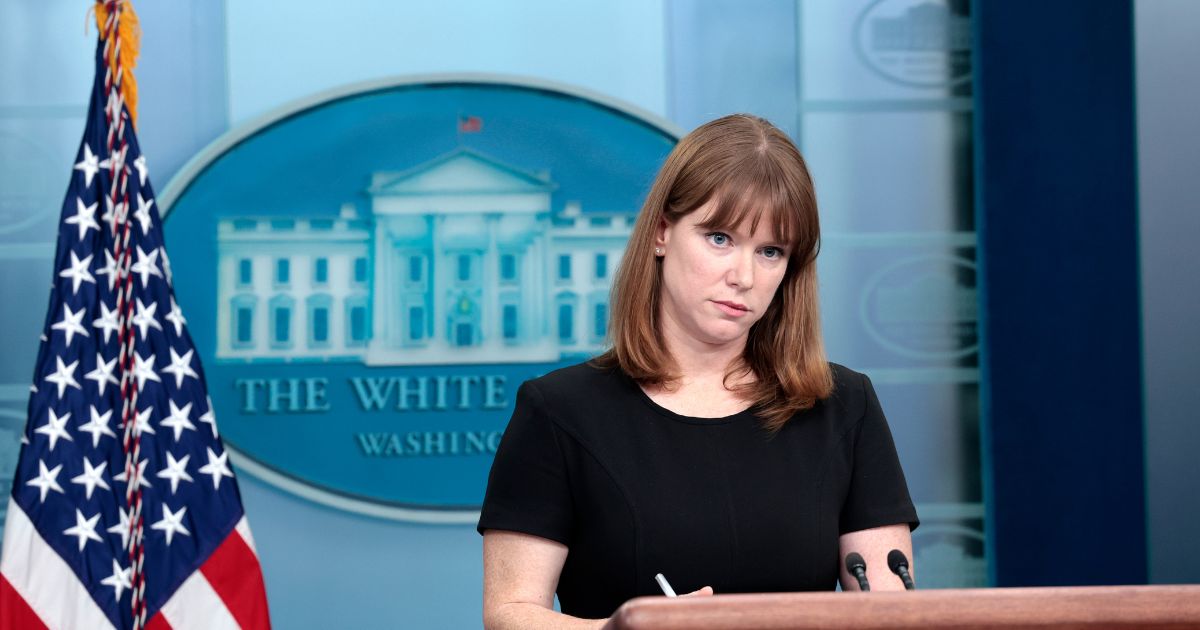 White House communications director Kate Bedingfield delivers remarks during a daily news briefing at the White House on March 31, 2022, in Washington, D.C.