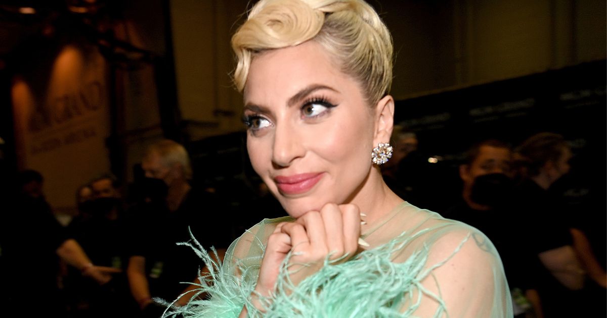 Lady Gaga attends the Grammy Awards at the MGM Grand Garden Arena in Las Vegas on April 3, 2022.