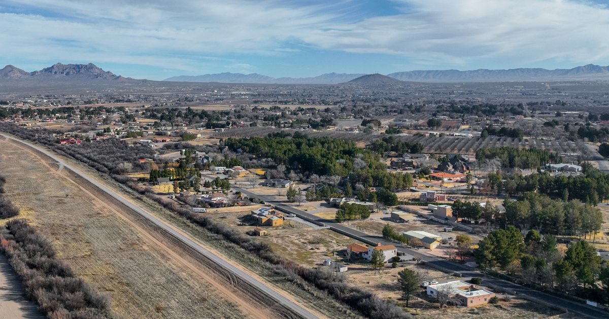 A portion of Las Cruces, New Mexico, the city that New Mexico State University is located in, is photographed from the air on Jan. 28.