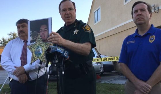 Grady Judd, sheriff of Polk County, Florida, talks about the Alex Greene case on Monday in Winter Haven.