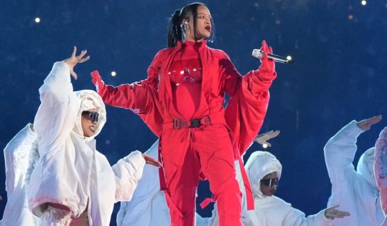 Rihanna performs during the Super Bowl LVII Halftime Show Feb. 12, 2023 in Glendale, Arizona.