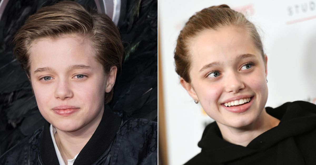 For a time Shiloh Jolie-Pitt, the daughter of Angelina Jolie and Brad Pitt, considered herself "gender fluid" and went by "John," left, but now she considers herself to be a girl again, right, and the media is silent.