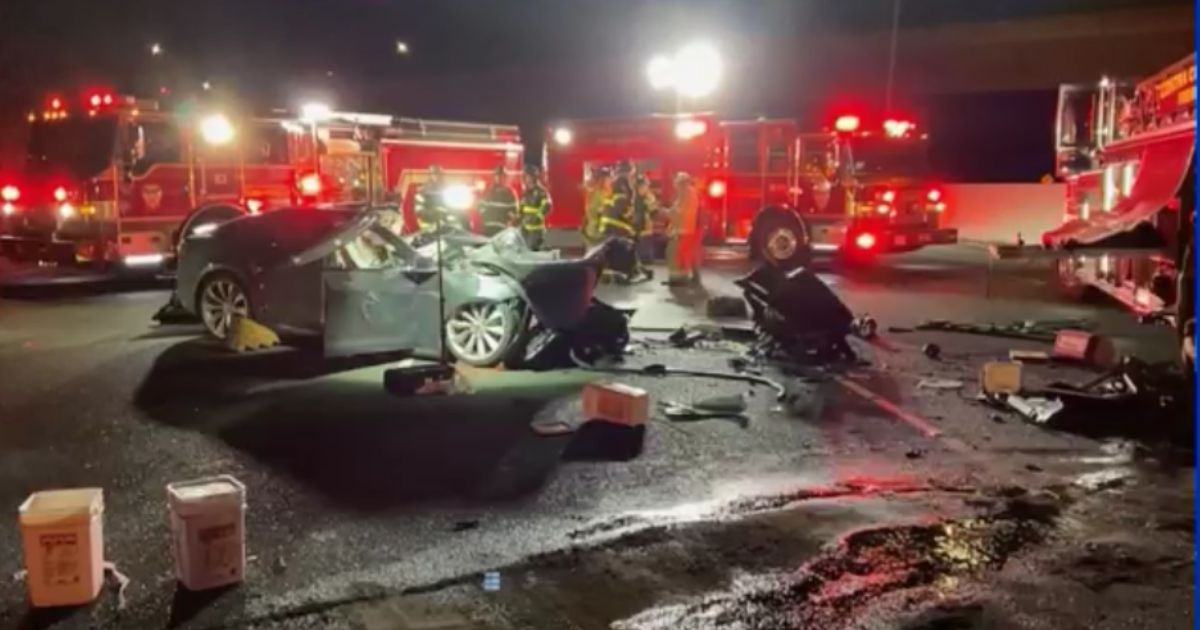 A Tesla crashed into a fire truck early Saturday morning in Walnut Creek, California, killing the driver and injuring the passenger.