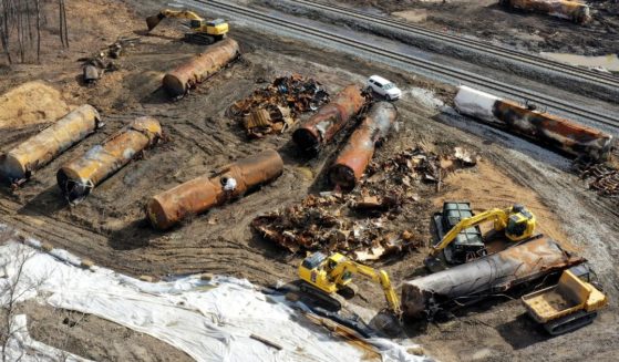 On Friday, cleanup of the Norfold Southern freight train derailment continued in East Palestine, Ohio.