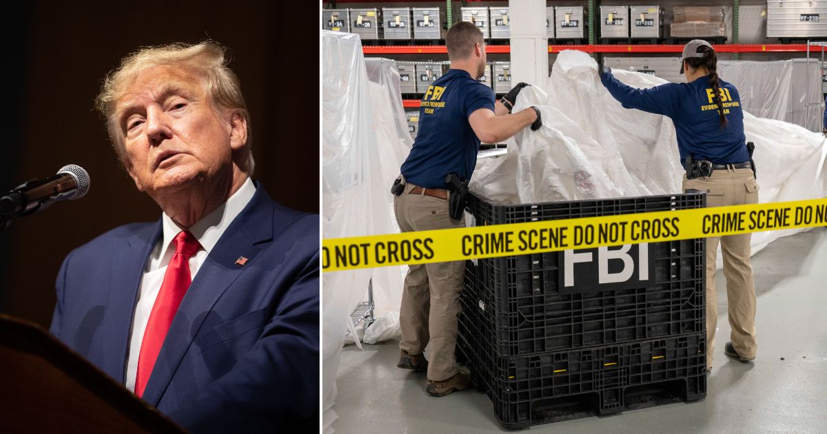 Former President Donald Trump speaks at on Jan. 28 in Salem, New Hampshire. FBI special agents process material recovered from the balloon recovered off the coast of South Carolina on Thursday at the FBI laboratory in Quantico, Virginia.