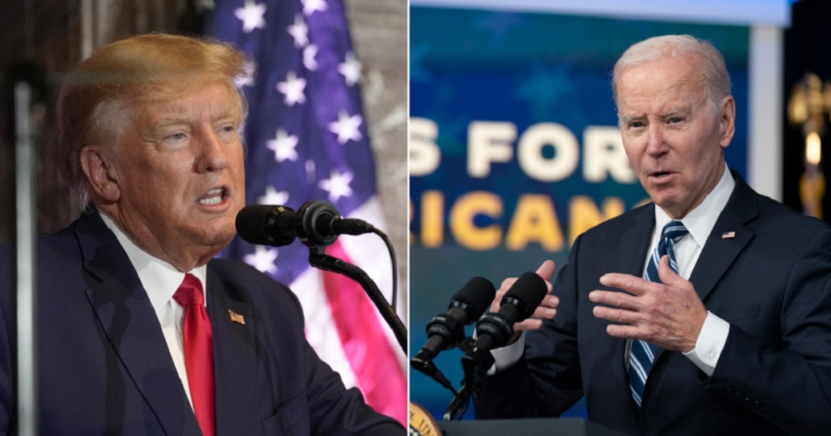 Former President Donald Trump, left, issued an explosive response Sunday after an official in President Joe Biden's administration said Chinese surveillance balloons had violated American airspace on multiple occasions during the Trump presidency. That story was quickly softened.