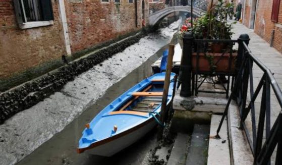 A severe drought is leaving Venice's famed gondolas high and dry.