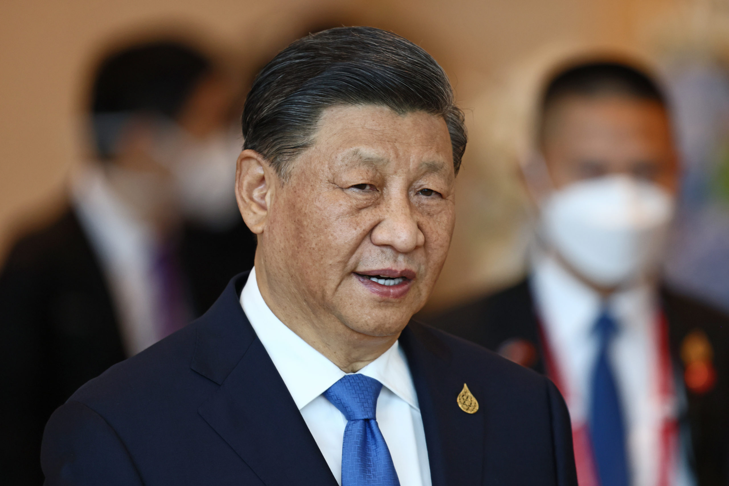 China's President Xi Jinping arrives to attend the APEC Economic Leaders Meeting during the Asia-Pacific Economic Cooperation in Bangkok, Thailand, on Nov. 19, 2021.