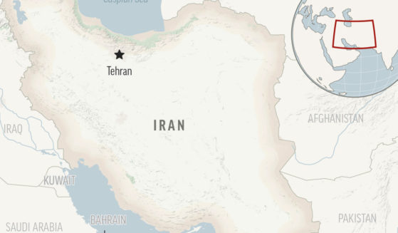 a locator map for Iran with its capital, Tehran