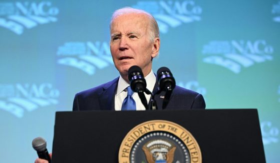 President Joe Biden, pictured speaking to the National Association of Counties at the Washington Hilton Hotel on Tuesday.
