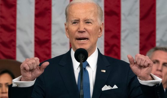 President Joe Biden delivers the State of the Union on Tuesday in the nation's Capitol as Vice President Kamala Harris and House Speaker Kevin McCarthy look on.