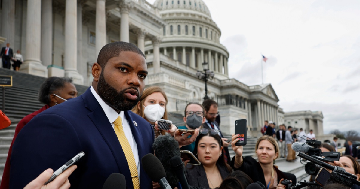 Then-Rep.-elect Byron Donalds addresses reporters outside the Capitol in a Jan. 4 file photo.