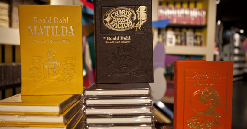 Books by Roald Dahl on display