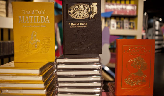 Books by Roald Dahl are displayed at the Barney's store on East 60th Street in New York on Nov. 21, 2011.