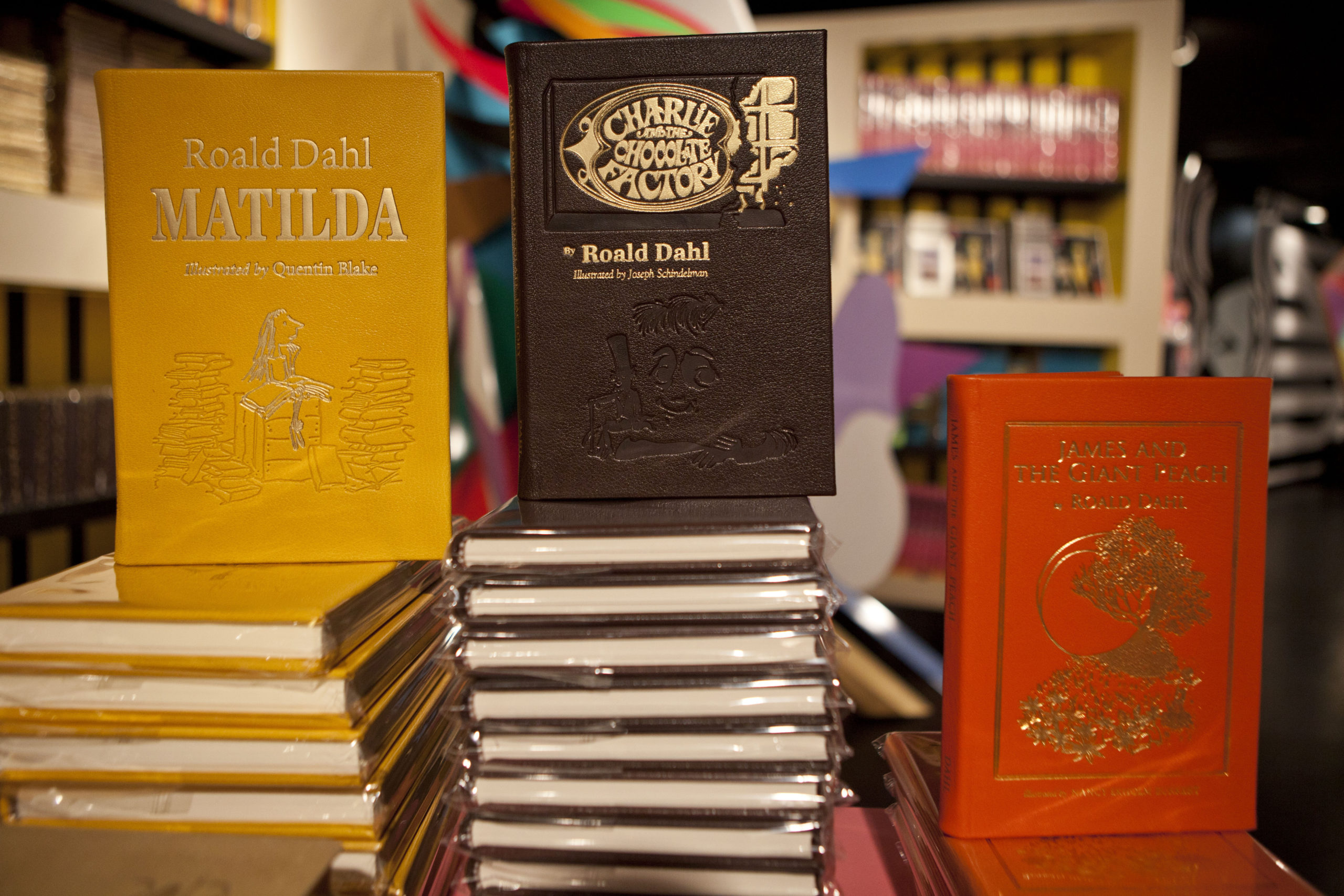 Books by Roald Dahl are displayed at the Barney's store on East 60th Street in New York on Nov. 21, 2011.