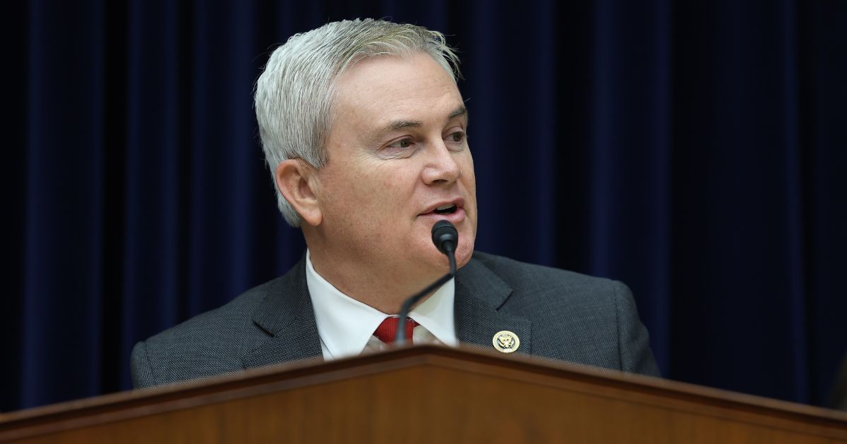 Rep. James Comer, Chairman of the House Oversight and Reform Committee, presides over a meeting of the House Oversight and Reform Committee in the Rayburn House Office Building on Tuesday in Washington, D.C.