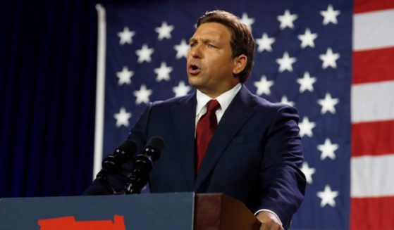 Florida Gov. Ron DeSantis, pictured during his Nov. 8 re-election victory speech, declared during a podcast that the Florida Democratic Party is "basically a dead, rotten carcass on the side of the road."