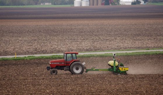 Corn is planted on May 10, 2008, near Hampshire, Illinois.