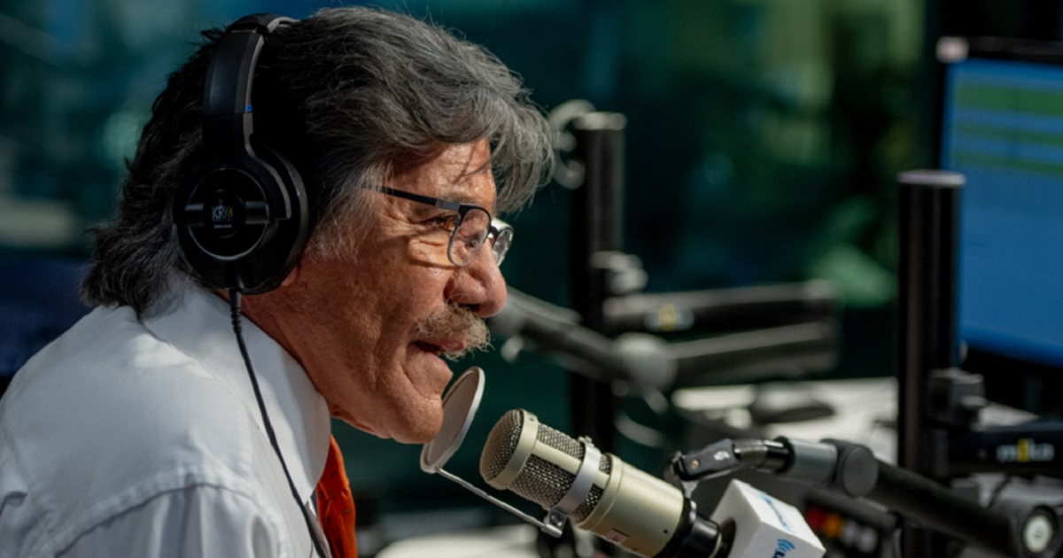 Fox News contributor Geraldo Rivera is pictured in a file photo from a 2018 radio show appearance in New York City.
