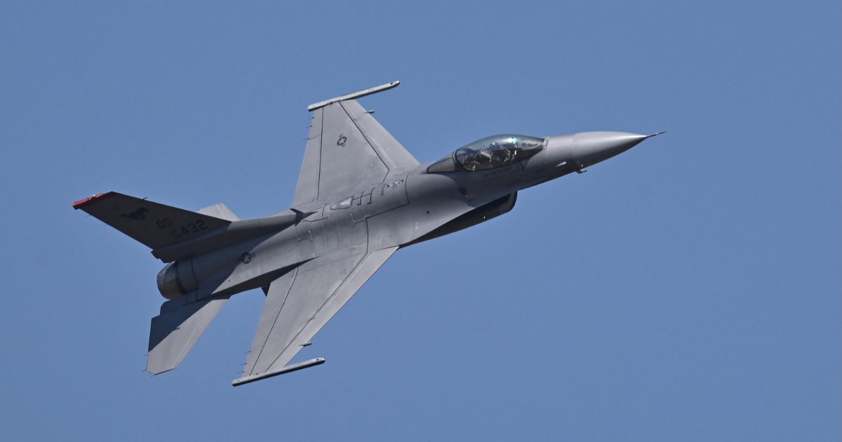 A US Air Force's (USAF) F-16 Fighting Falcon fighter jet flies past during the second day of the 14th edition of Aero India 2023 at the Yelahanka Air Force Station in Bengaluru on Tuesday.