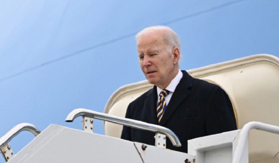 President Joe Biden leaves Air Force One in a Jan. 31 file photo from New York City.