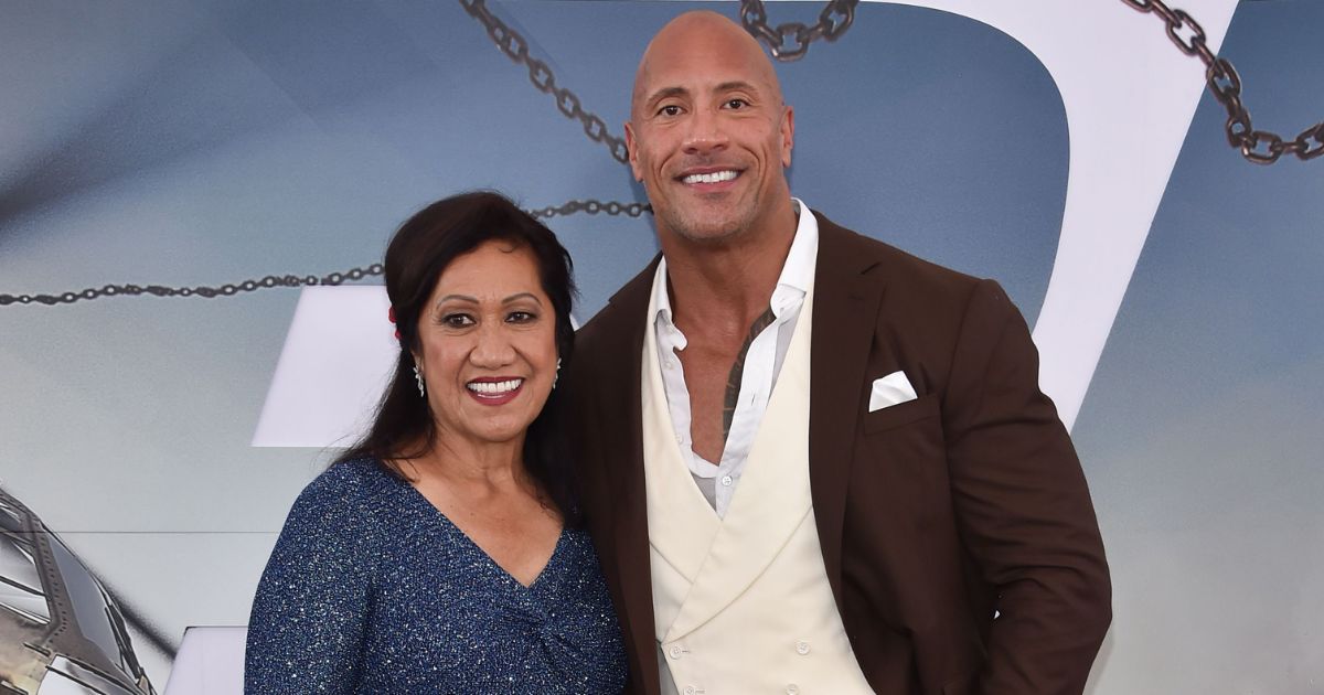 Actor Dwayne Johnson and his mom Ata Johnson arrive for the World premiere of "Fast & Furious Presents: Hobbs and Shaw" at the Dolby theatre on July 13, 2019, in Hollywood.