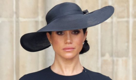 Meghan, Duchess of Sussex, is seen during the state funeral of Queen Elizabeth II at Westminster Abbey in London on Sept. 19, 2022.
