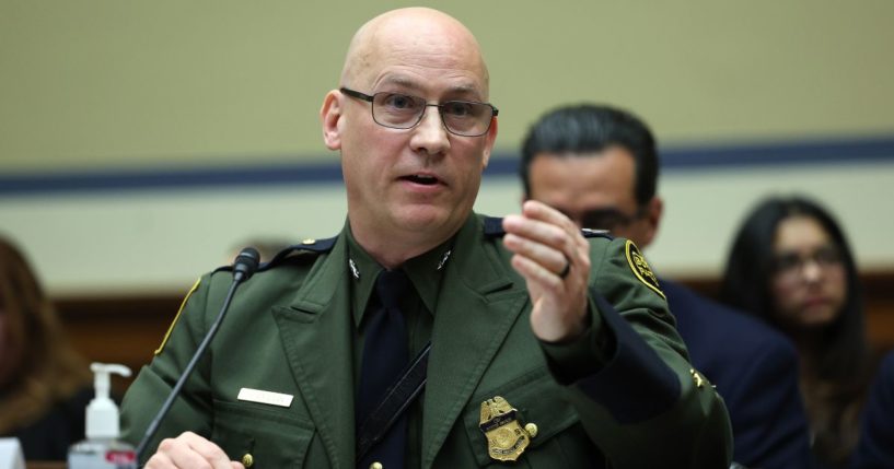 U.S. Customs and Border Protection Agent John Modlin, chief patrol agent of the Tucson Sector, testifies before the House Oversight and Reform Committee in the Rayburn House Office Building on Tuesday in Washington, D.C.