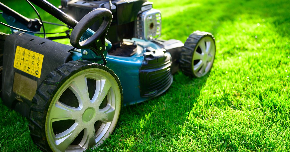 The above stock image is of a lawn mower.