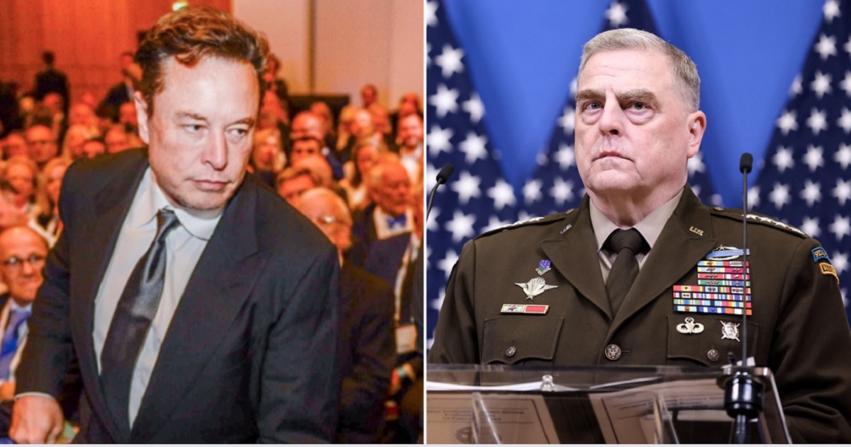Tesla CEO and Twitter owner Elon Musk, left, had a pointed response to a Defense Department Twitter post over the weekend. With Army Gen. Mark Milley, right, and the Biden administration, the American military seems to have lost its way in recent years.