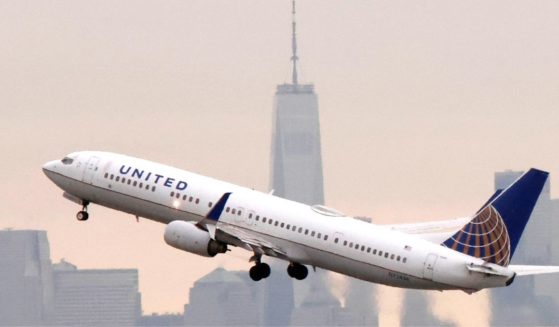 A United Airlines plane departs the Newark International Airport, in Newark, New Jersey, on Jan. 11.