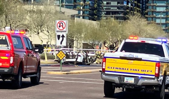 A crashed Tesla caught on fire twice in Scottsdale, Arizona, on Friday.